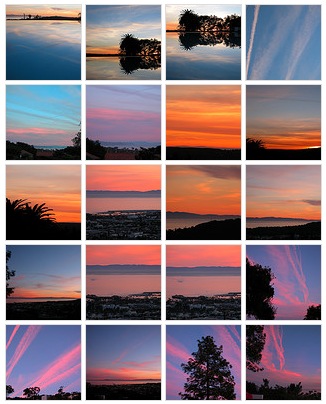 sunset contrail series