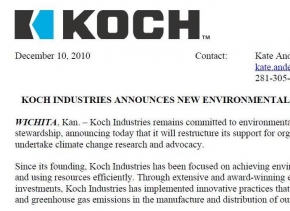 Fake Koch press release