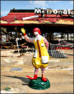 Ronald McDonald statue.