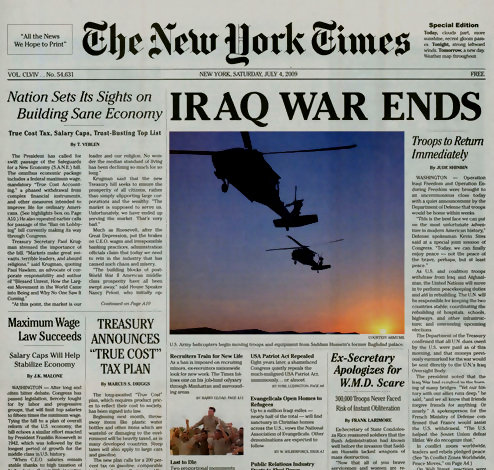 The Yes Men, New York Times, July 4, 2009