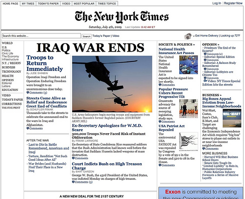 Fake New York Times Website screenshot