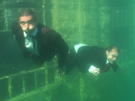 <p>Still from the Yes Men Fix the World movie that was screened last Monday at Rawabet theatre in Downtown Cairo as part of the 2010 Freedom to Create Festivities.</p>