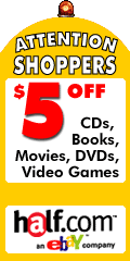 Half.com - $5 off CDs, Books, DVDs, and more